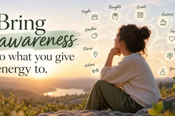 Bring awareness to what you give energy to.